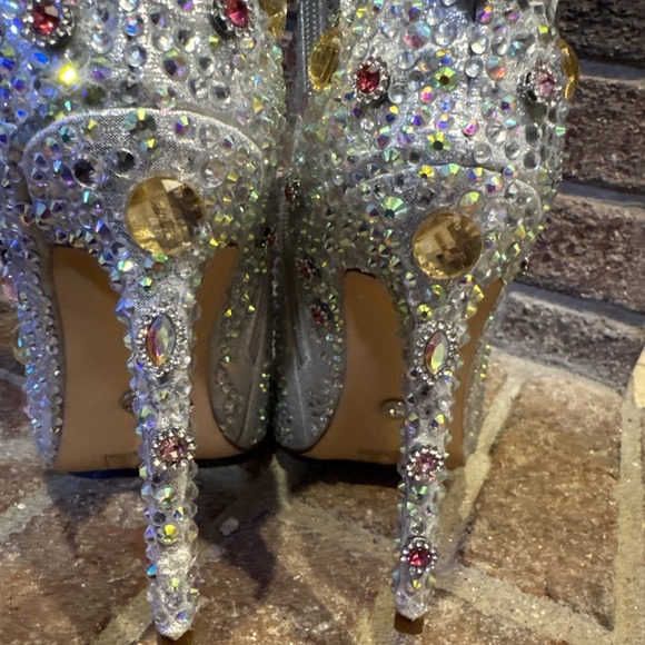 azalea wang Lamarca Pink Rhinestone Knee High Boots Size 10 Boots - Picture 6 of 16